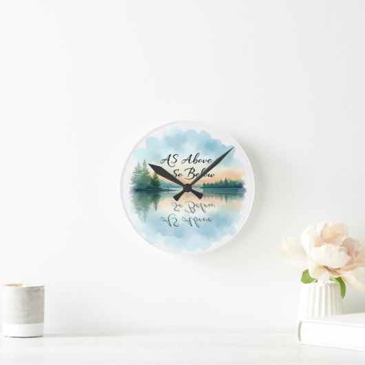 Wie oben, unten runde wanduhr (Zuhause)