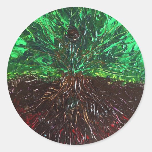 Wie oben, unten runder aufkleber (Vorderseite)