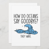 Wie Ozeane auf Wiedersehen sagen Dankeskarte (Vorne/Hinten)