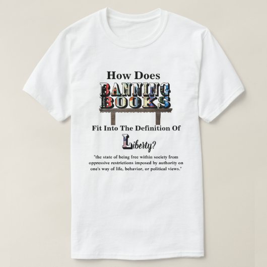 Wie passt das BANNING BÜCHER zu... "Freiheit"? T-Shirt (Design vorne)