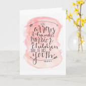 Wie Pfeile -Psalm 127:4 Karte (Gelbe Blume)