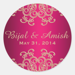 WIE PINK UND GOLD INDIAN INSPIRIERT DANK IHNEN ETI RUNDER AUFKLEBER