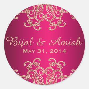 WIE PINK UND GOLD INDIAN INSPIRIERT DANK IHNEN ETI RUNDER AUFKLEBER