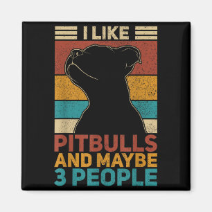 Wie Pitbulls Und Vielleicht 3 Leute Hunde Liebhabe Magnet