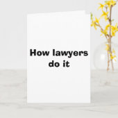 Wie Rechtsanwälte es tun Karte (Gelbe Blume)