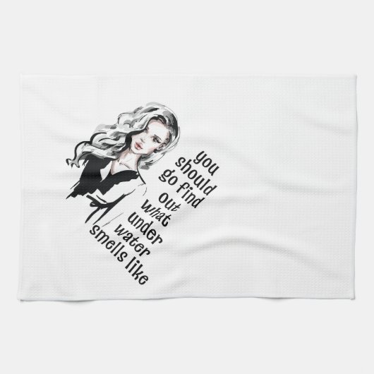Wie riecht Unterwasser? Geschirrtuch (Horizontal)
