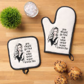 Wie riecht Unterwasser? Ofenhandschuh & Topflappen-Set (Oben Unten)