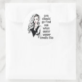 Wie riecht Unterwasser? Runder Aufkleber (Tasche)