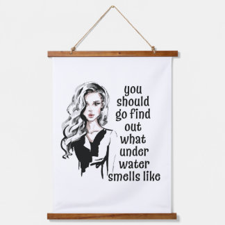 Wie riecht Unterwasser? Wandteppich Mit Holzrahmen