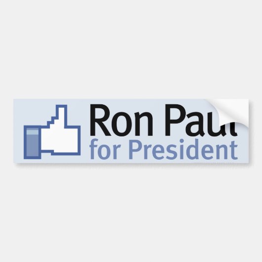 Wie Ron Paul Autoaufkleber (Vorne)