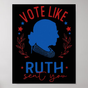 Wie Ruth Ihnen RBG Feminist Voting Inspiration ges Poster