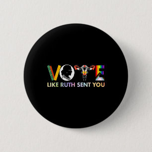 Wie Ruth Ihnen Shirt Uterus Feminist Lgbt geschick Button