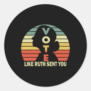 Wie Ruth Sent You - Feministische Frauen Vintages Runder Aufkleber