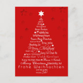 Wie sagt ihr frohe Weihnachten? Postkarte (Vorderseite)