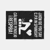 Wie sagt man C.p.r auf Spanisch_ Calmate Y Respira Fleecedecke (Vorderseite (Horizontal))