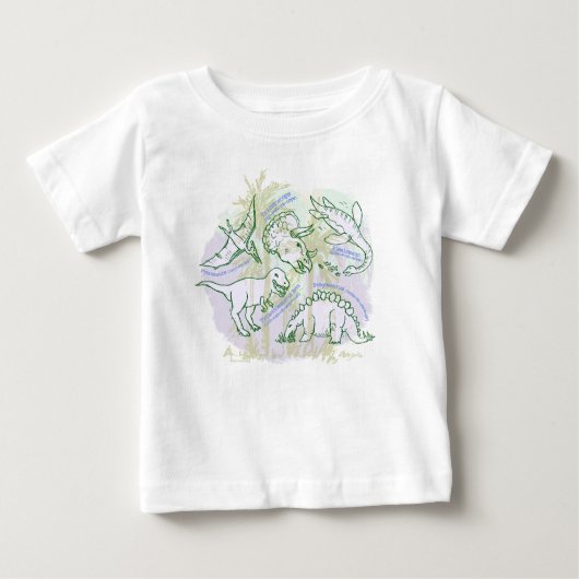 Wie sagt man Dinosaurs Baby T - Shirt? Baby T-shirt (Vorderseite)