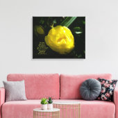 Wie sanftes Licht auf der Gelben Rose Leinwanddruck (Insitu (Wohnzimmer))