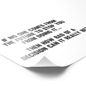 Wie schlecht kann eine Entscheidung wirklich sein? Fotodruck (Ecke)