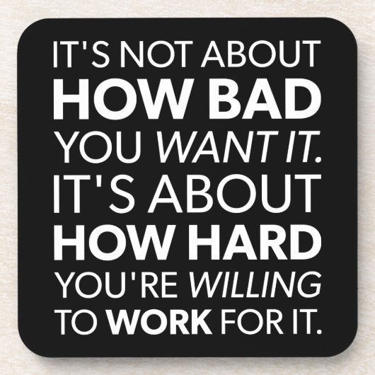 Wie schlecht Sie es Gewollt haben, oder wie schwer Untersetzer (Vorderseite)