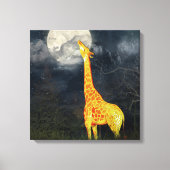 Wie schmeckt der Mond? Giraffe & Moon | LEINWAND (Vorderseite)