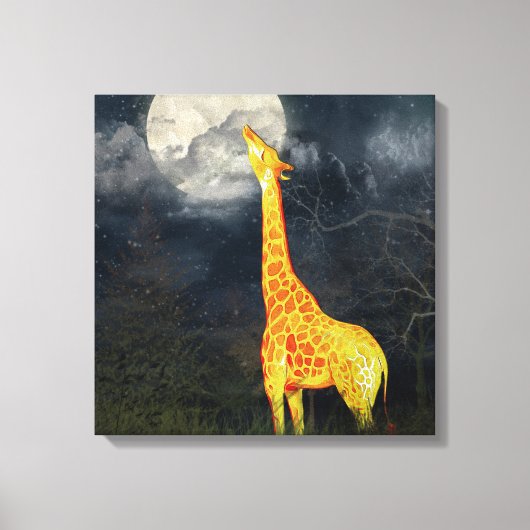 Wie schmeckt der Mond? Giraffe & Moon | LEINWAND (Vorderseite)