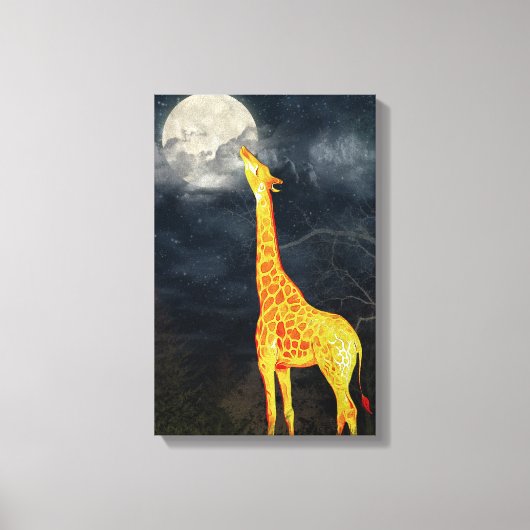 Wie schmeckt der Mond? Giraffe & Moon | LEINWAND (Vorderseite)