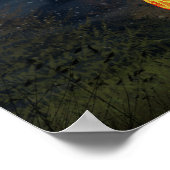 Wie schmeckt der Mond? Giraffe und Mondposter Poster (Ecke)