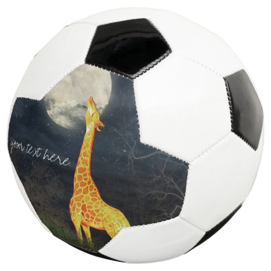 Wie schmeckt der Mond? Giraffe und Mondsoccer Fußball (Dreiviertel)