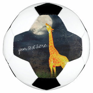 Wie schmeckt der Mond? Giraffe und Mondsoccer Fußball