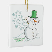 Wie Schneeflocken gemacht werden Keramikornament (Rechts)