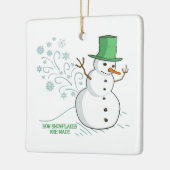 Wie Schneeflocken gemacht werden Keramikornament (Links)