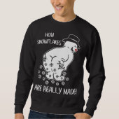 Wie Schneeflocken wirklich zu sonnigen Weihnachtsf Sweatshirt (Vorderseite)
