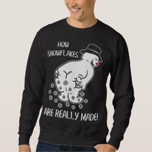 Wie Schneeflocken wirklich zu sonnigen Weihnachtsf Sweatshirt