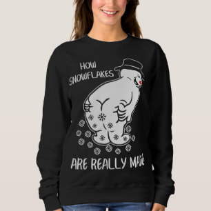 Wie Schneeflocken wirklich zu sonnigen Weihnachtsf Sweatshirt