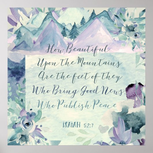 Wie schön auf den Bergen Poster (Vorne)