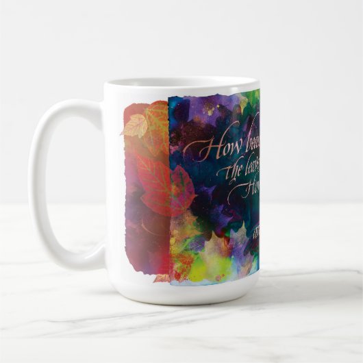 "Wie schön die Blätter...", Tasse (Links)