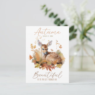 Wie schön es ist, loszulassen - Herbst Postkarte