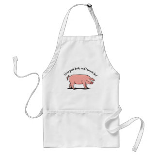 "Wie Schweine-Hintern..." Schürze mit Schwein