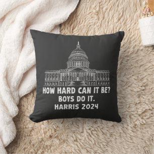 Wie schwer kann es sein? Boys Do it Kamala Harris  Kissen