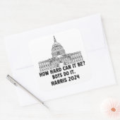 Wie schwer kann es sein? Boys Do it Kamala Harris Quadratischer Aufkleber (Umschlag)