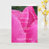 Wie Schwester Pink Peony Petals verherrlicht Karte (Gelbe Blume)