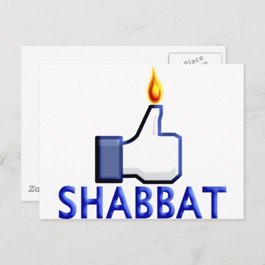Wie Shabbat Postkarte (Vorne/Hinten)
