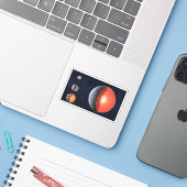 Wie sich ein Felsplanet bildet. Aufkleber (Laptop mit iPhone)