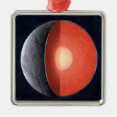 Wie sich ein Felsplanet bildet. Ornament Aus Metall (Vorne)