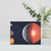 Wie sich ein Felsplanet bildet. Postkarte (Stehend Vorderseite)