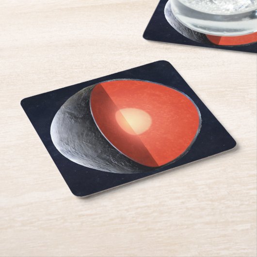 Wie sich ein Felsplanet bildet. Rechteckiger Pappuntersetzer (angewinkelt)