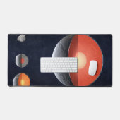 Wie sich ein Felsplanet bildet. Schreibtischunterlage (Tastatur & Maus)