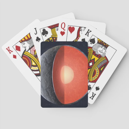 Wie sich ein Felsplanet bildet. Spielkarten (Rückseite)