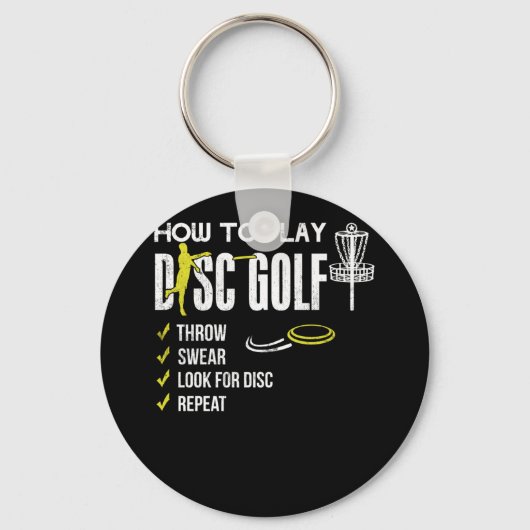 Wie Sie Disk Golf Frisbee Disk Spaß Disk wiedergeb Schlüsselanhänger (Vorderseite)
