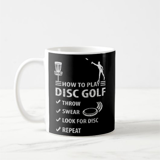 Wie Sie Disk Golf Frisbee Funny Swear Disc spielen Kaffeetasse (Links)